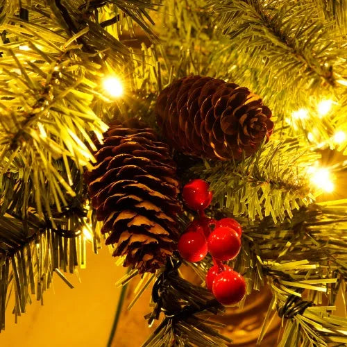 Pre-lit Christmas Tree Artificial Christmas 4-piece Set - Enfance-Heureuse