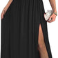 Women's One Shoulder High Split Cutout Sleeveless Elegant Sexy Cocktail Maxi Dress - Enfance-Heureuse