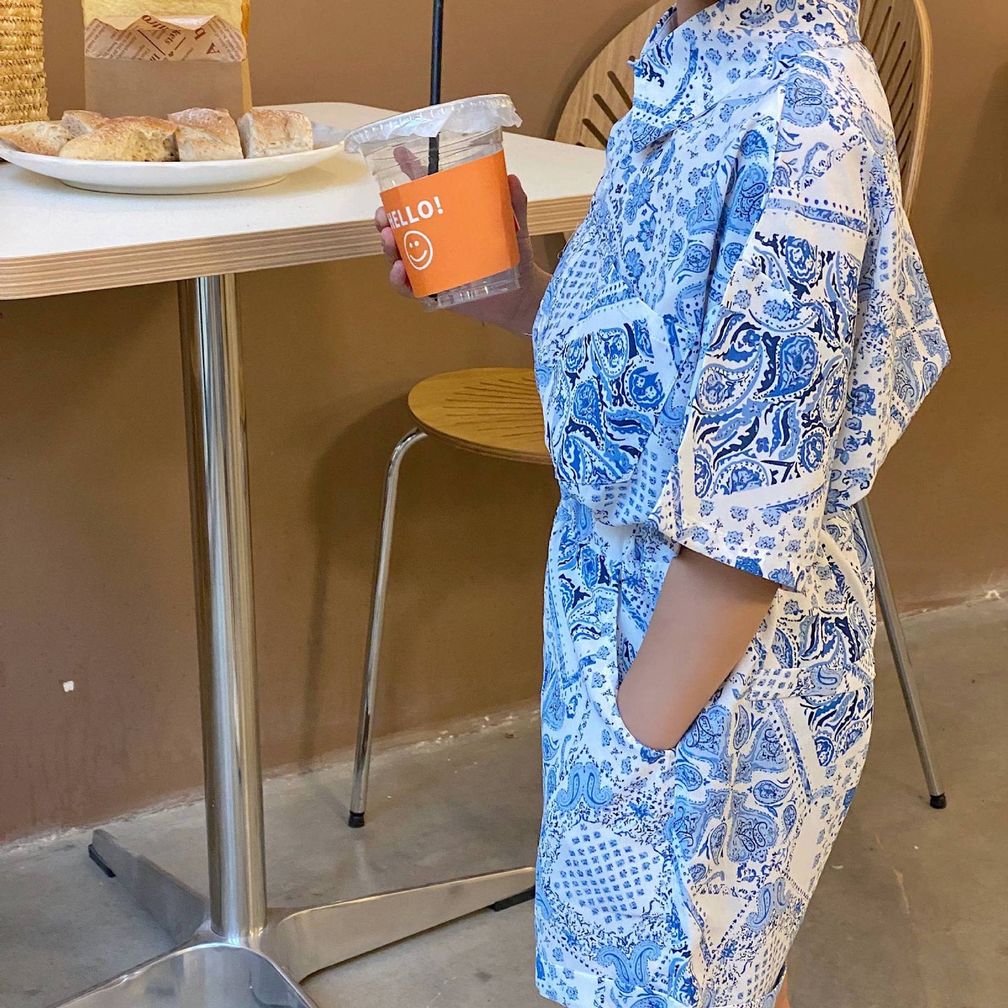 Printed Shirt Boys Vacation Style Chiffon Shirt Shorts Suit - Enfance-Heureuse