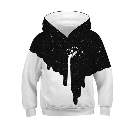 Digital Printing Children's Hooded Long-Sleeved Sweater - Enfance-Heureuse