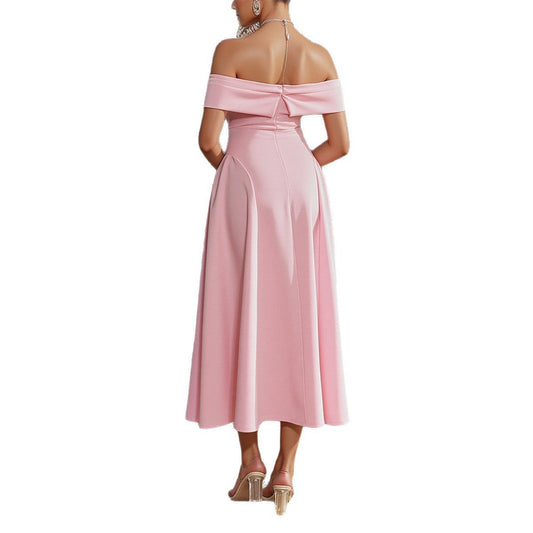Elegant Tube Top Off-shoulder Dress Dress