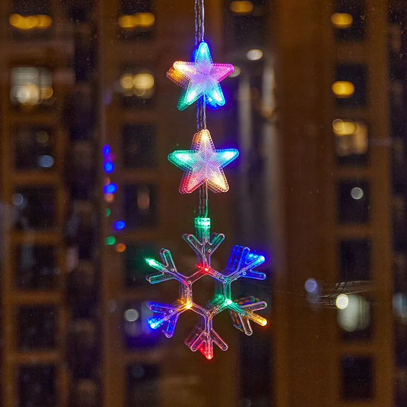 Christmas Atmosphere Layout Sucker Lamp Window Creative Decoration - Enfance-Heureuse