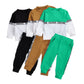 Boys Clothes Suit Long-sleeved Letter Personality Round Solid Color Stretch Trousers - Enfance-Heureuse
