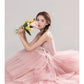 Elegant Girl's Wedding Photography Dress Pink White
