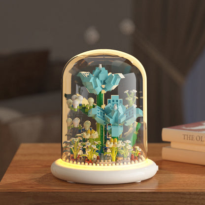 Building Block Flower Eternal Rose Small Particle Building Block Assembly Toy Gift Desktop Decoration - Enfance-Heureuse