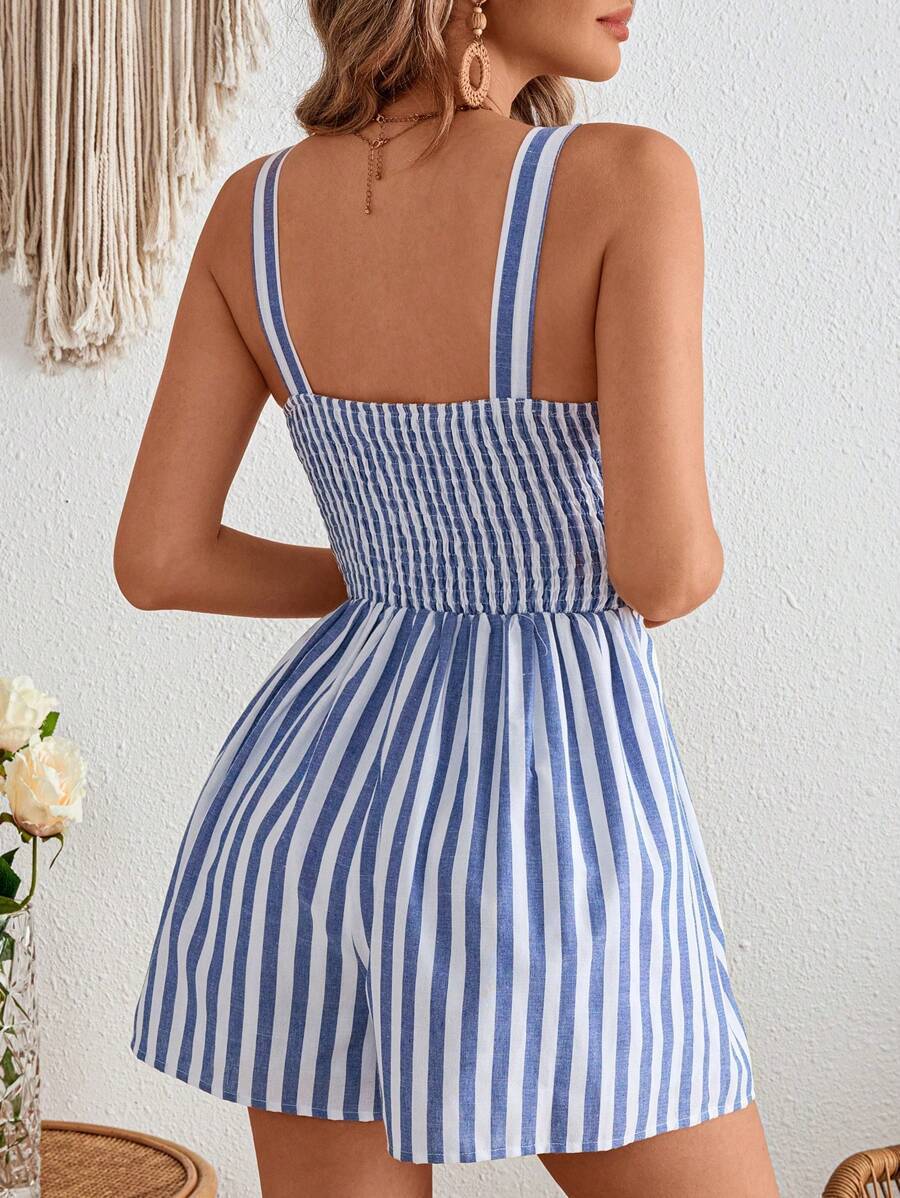 Women's Holiday Solid Color Hollow Twist Knot Jumpsuit - Enfance-Heureuse