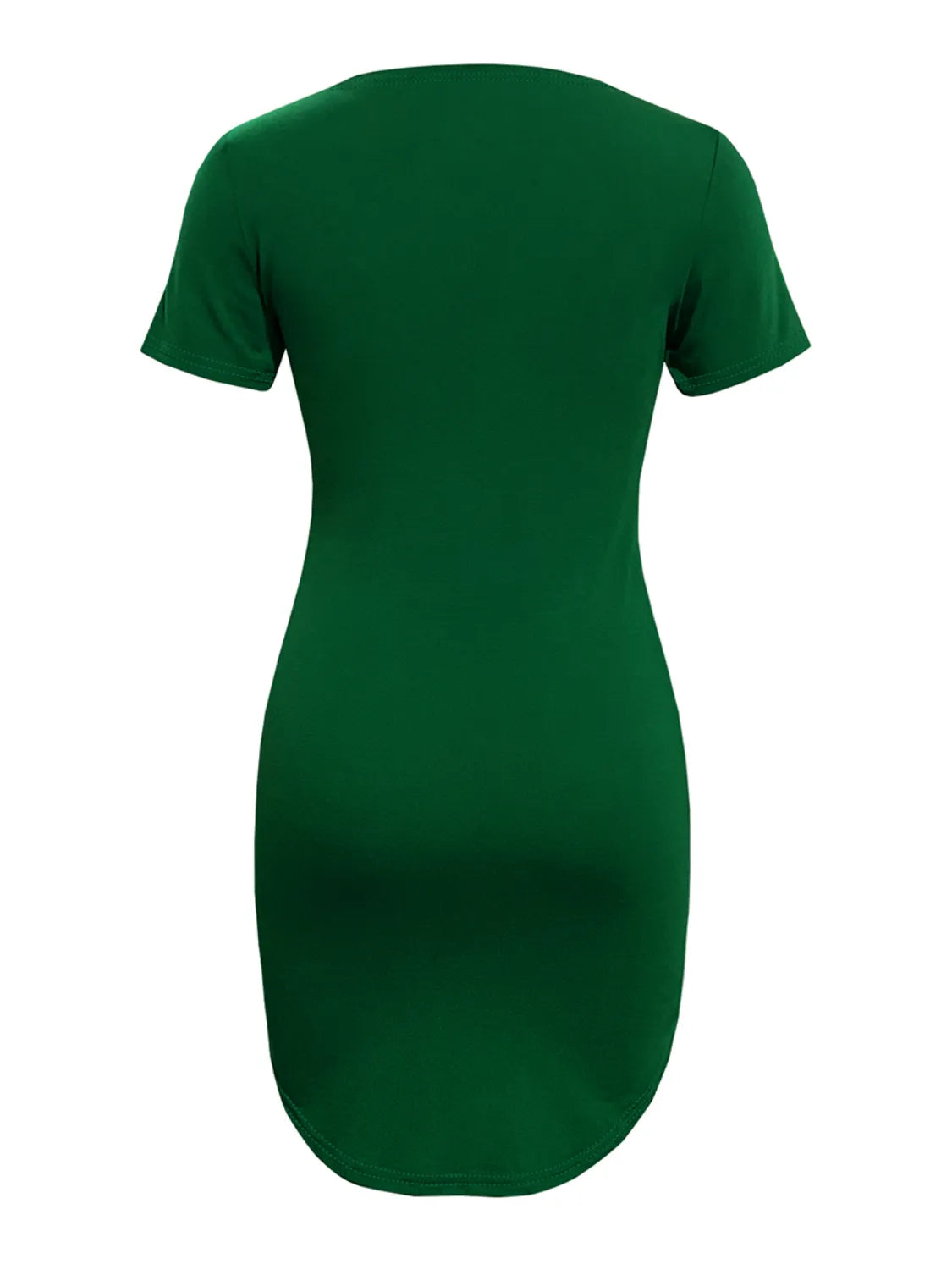 Round Neck Short Sleeve Mini Tee Dress - Enfance-Heureuse