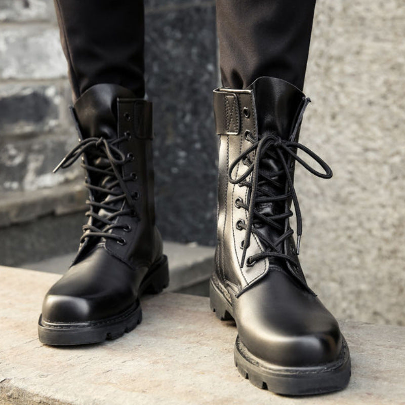 Spring And Autumn Outdoor Boots Men's High-top - Enfance-Heureuse