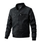 Suede Stand Collar Men's Jacket Double Zipper Pocket Clothing Mens - Enfance-Heureuse
