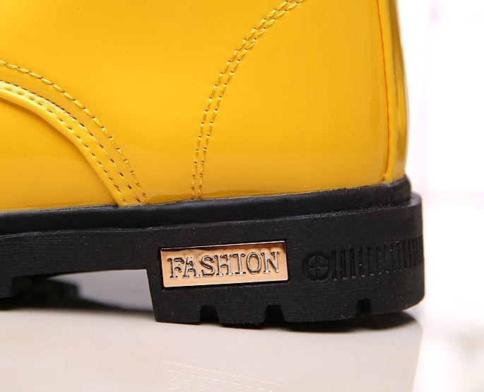 Winter Children Shoes PU Leather Waterproof Martin Boots Kids Snow Boots - Enfance-Heureuse