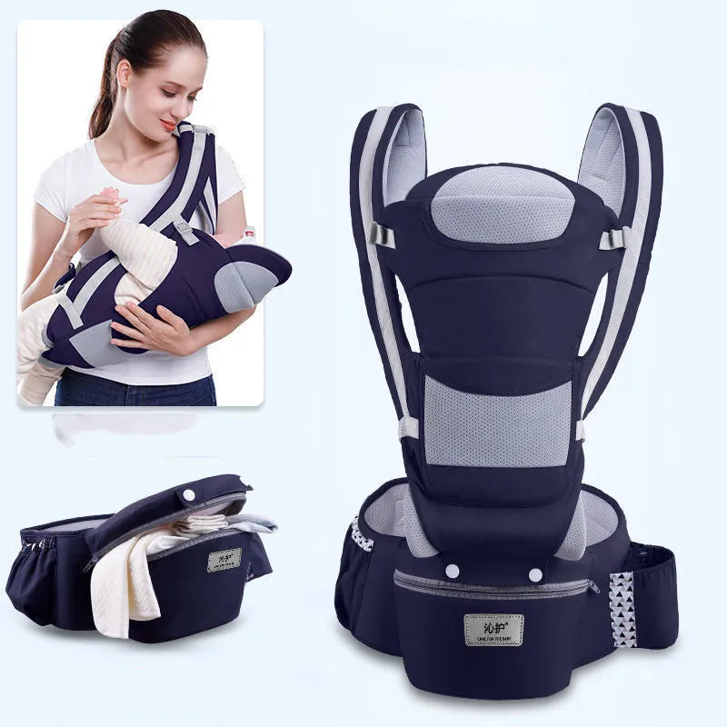Ergonomique Porte-Bébé Infantile Bébé Siège Pour Hanche Hipseat Transporteur 3 Dans 1 Avant Face Ergonomique Kangourou Bébé Wrap Sling - Enfance-Heureuse