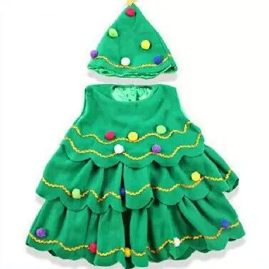 Children's Christmas Tree Performance Dance Costumes - Enfance-Heureuse