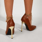 Metal Chain Pointed High Heels Women's Low-top Stiletto Heels - Enfance-Heureuse