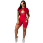 Casual Sport Monogram Print Two-Piece Shorts - Enfance-Heureuse