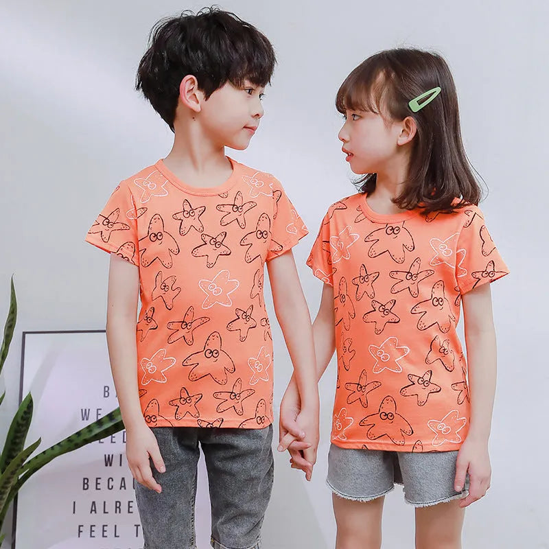 Short sleeved round neck T-shirt - Enfance-Heureuse