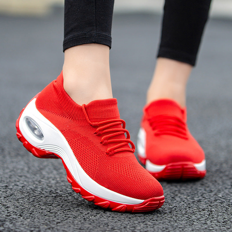 Sports shoes women flying knit socks shoes shaking shoes - Enfance-Heureuse