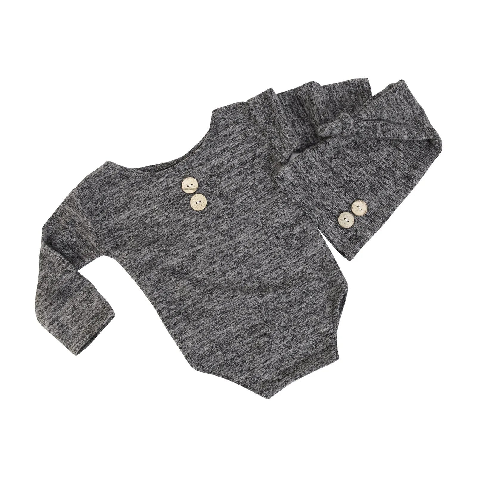 Bébé Photo Vêtements Accessoires Bouton Chapeau Deux Ensembles - Enfance-Heureuse