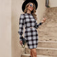 Fashion Lantern Sleeve Printed Tight Dress