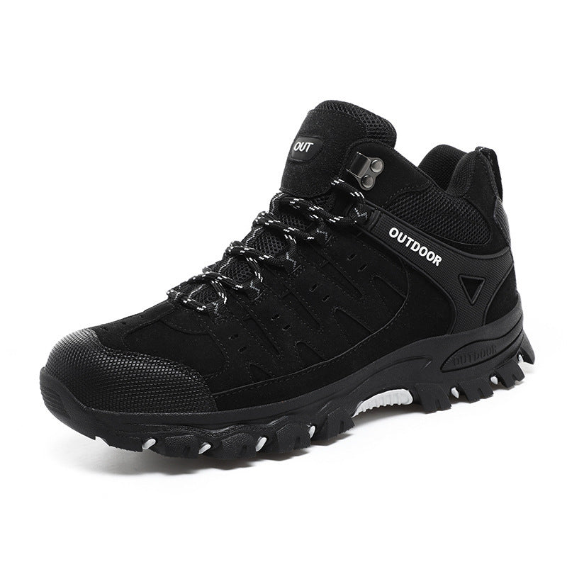 Plus Size Hiking Shoes Men's High-top Hiking Non-slip Wear-resistant - Enfance-Heureuse