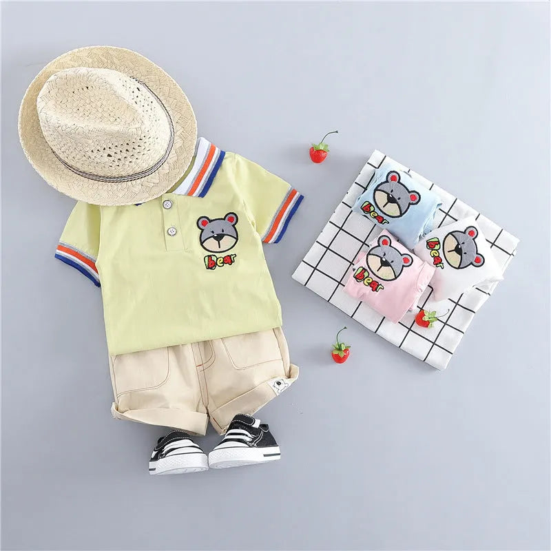 Children's clothing Korean short sleeve suit - Enfance-Heureuse