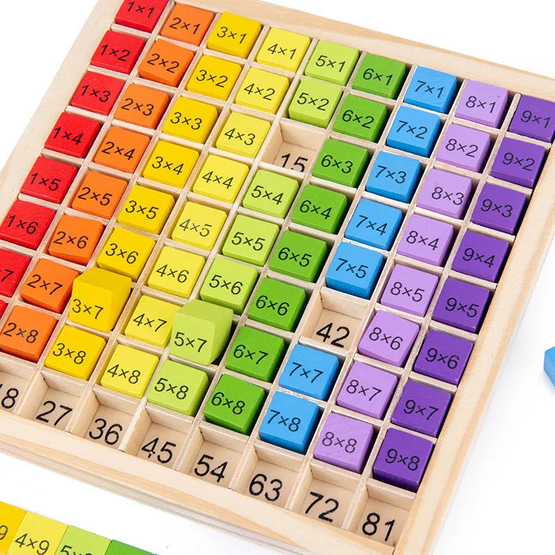 Wooden Ninety-nine Multiplication Table Building Blocks Educational Toys - Enfance-Heureuse