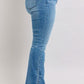 Judy Blue HW Tummy Control Vintage Wash Side Slit Slim Boot Jeans