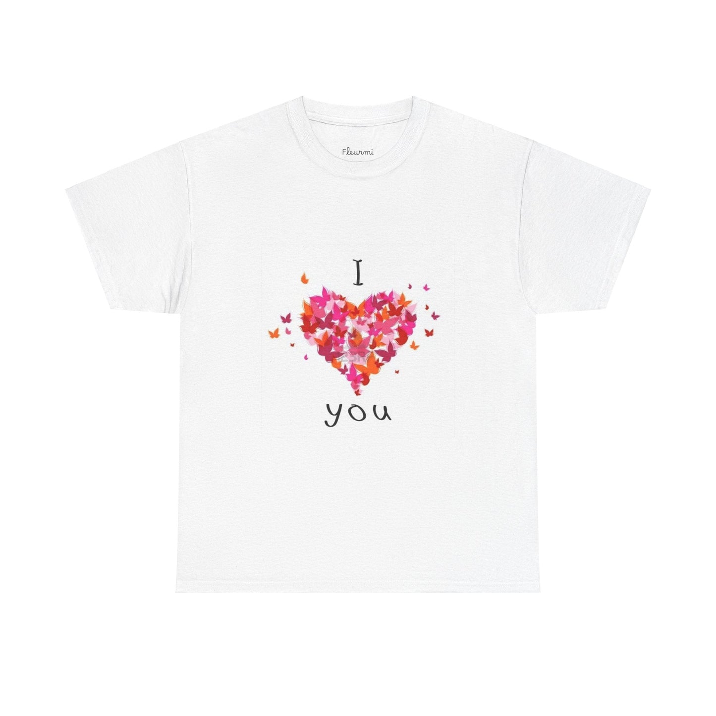 Camiseta unisex con estampado floral "Te amo", regalo romántico, bonita camiseta gráfica para parejas, camiseta floral para aniversarios, camiseta con corazón.