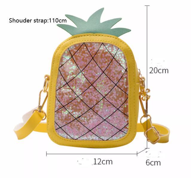 Summer Children's Pineapple Strawberry One Shoulder Jelly Bag - Enfance-Heureuse