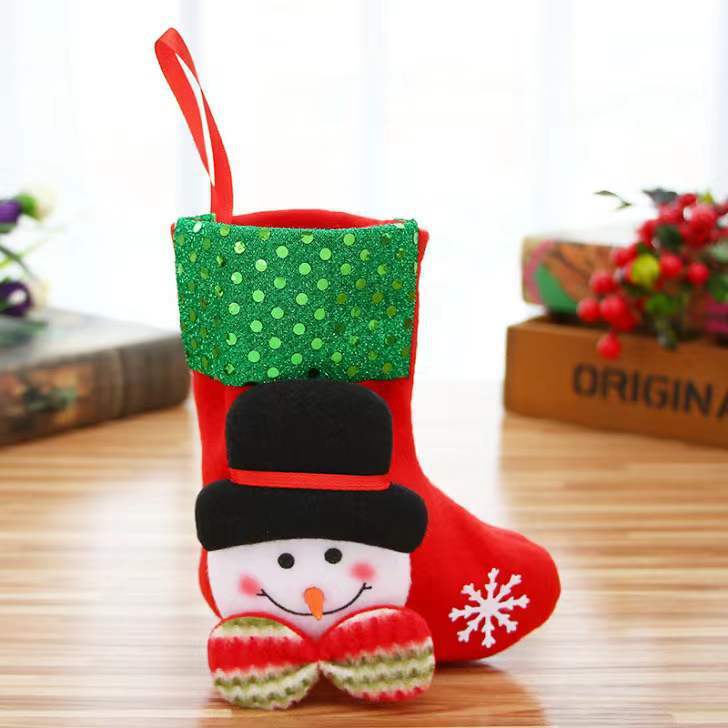Christmas Decorations Christmas Stocking Pendant Christmas Stocking Gift Bag Hanging Piece - Enfance-Heureuse