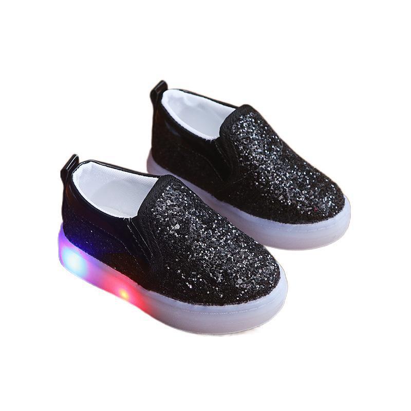 Kids Led Sneakers Lighted Baby Toddler Sneakers Sequin Girl Light Shoes - Enfance-Heureuse