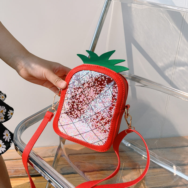Summer Children's Pineapple Strawberry One Shoulder Jelly Bag - Enfance-Heureuse