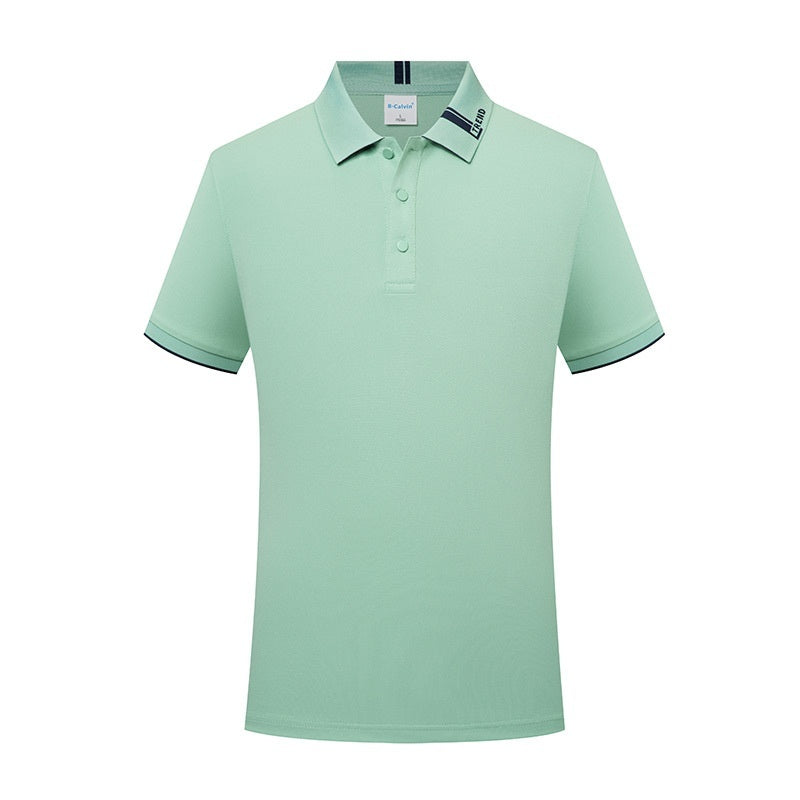 Breathable Refreshing Fashion Letter Short Sleeve Lapel Polo Shirt