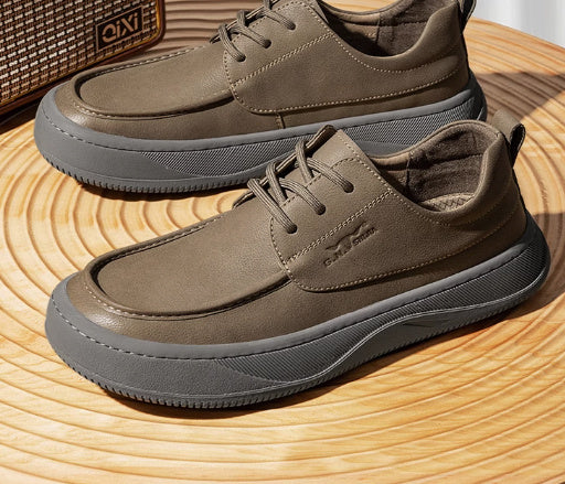 British Retro Brown Big Toe Casual Leather Shoes - Enfance-Heureuse