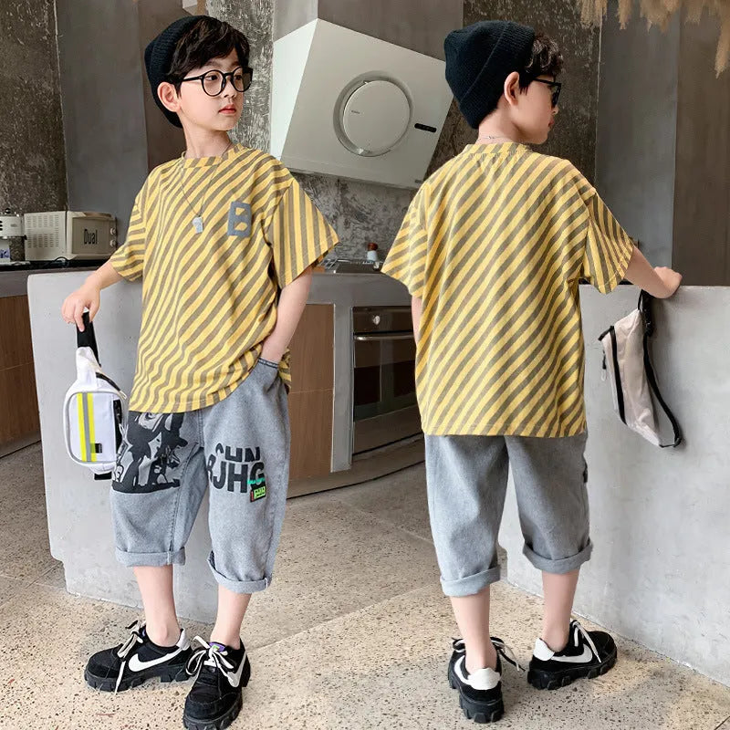 Children's Handsome Children's Summer Clothes - Enfance-Heureuse