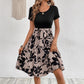 Vestido casual con cordones y estampado para mujer