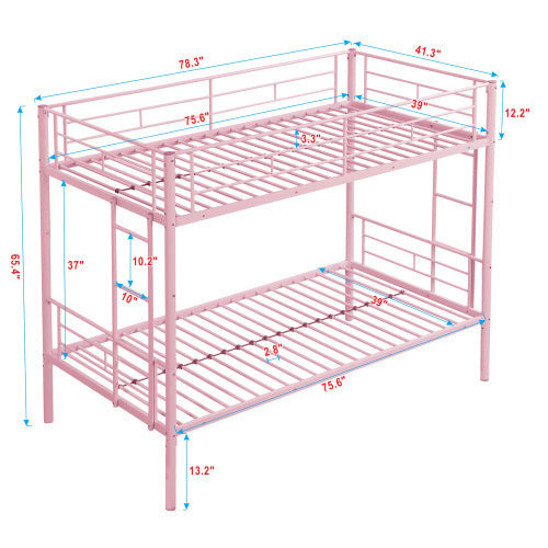 METAL BUNK BED Twin Over Twin - Enfance-Heureuse