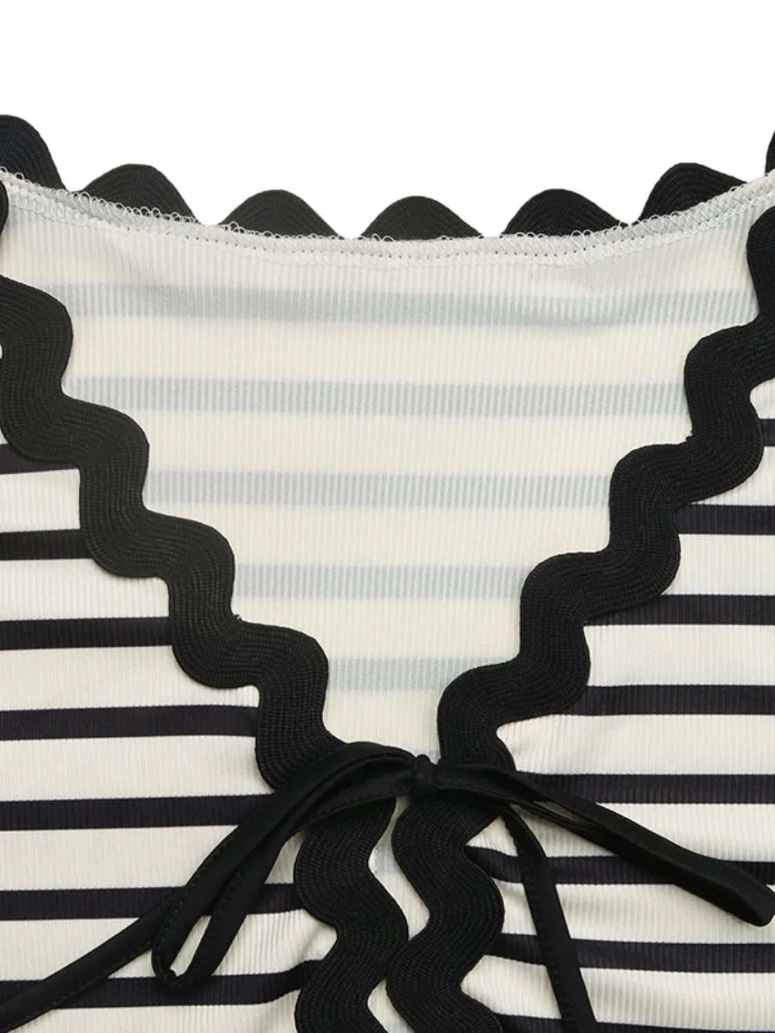 Tied Front Striped Top and Shorts Set - Enfance-Heureuse