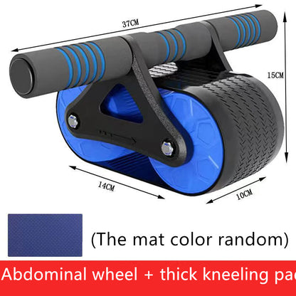 Ejercitador abdominal de doble rueda para mujeres y hombres, con rebote automático, rodillo para abdominales, entrenador de cintura, gimnasio, deportes, dispositivos de ejercicio en casa.