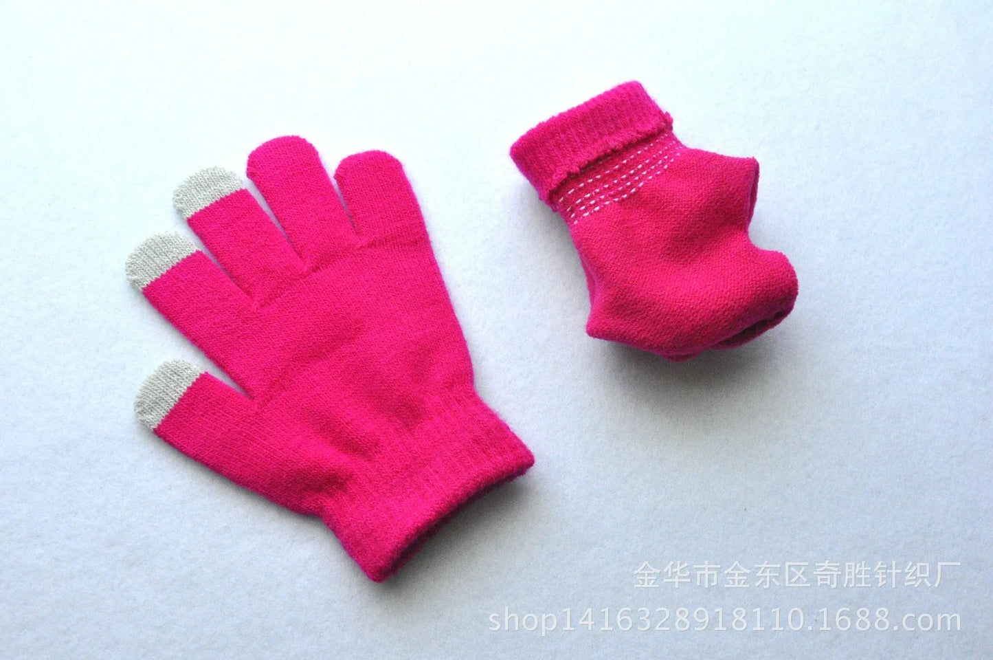 Children's Touch Screen Cold And Warm Knitted Gloves - Enfance-Heureuse