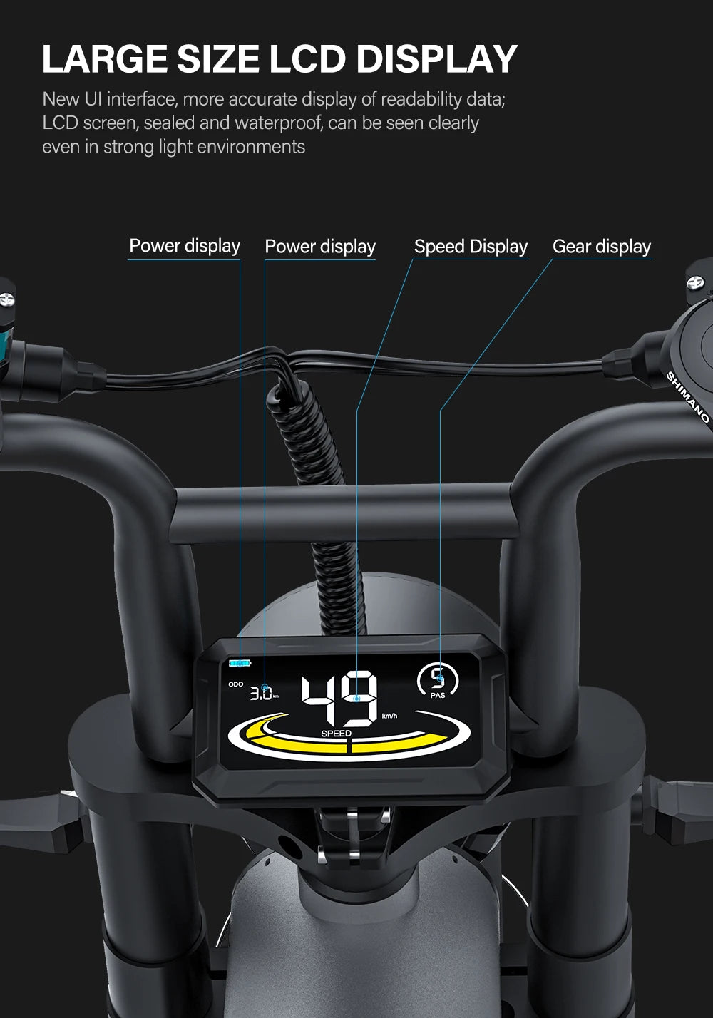 Coswheel Electric Bike CT20 1500W Motorcycle 20Inch Fatbike Ebike Mountain bike 48V 25AH Bikes Adult Electric Bicycle Motocycles - Enfance-Heureuse