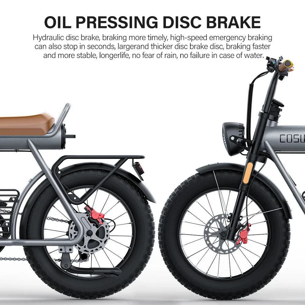 Bicicleta eléctrica Coswheel CT20 de 1500 W, motocicleta de 20 pulgadas, Fatbike, bicicleta de montaña, 48 V, 25 Ah, para adultos.