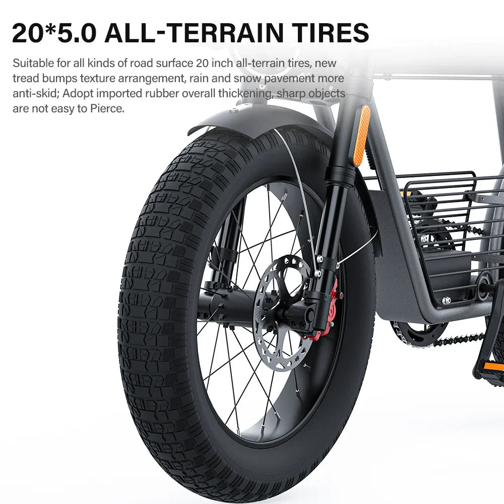 Bicicleta eléctrica Coswheel CT20 de 1500 W, motocicleta de 20 pulgadas, Fatbike, bicicleta de montaña, 48 V, 25 Ah, para adultos.