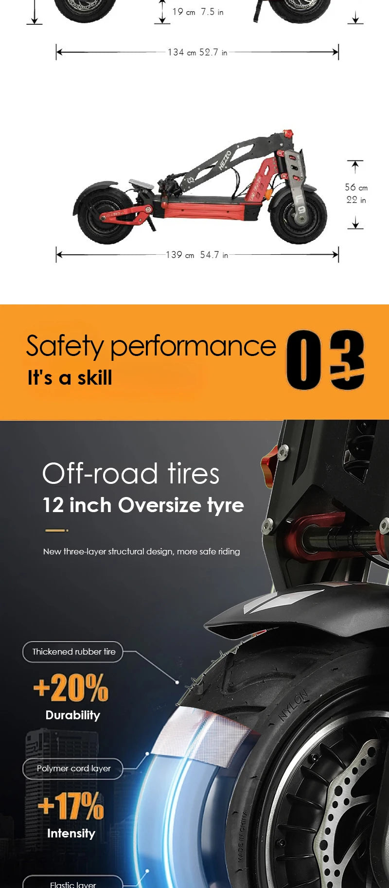 HEZZO F9 Foldable Electric Scooter for Adults 60v 8000w Dual Motors Powerful 60MPH EScooter Fat Tire 40Ah NFC Off Road Scooter - Enfance-Heureuse