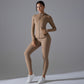 Double-sided Brocade Yoga Zipper Fitness Suit