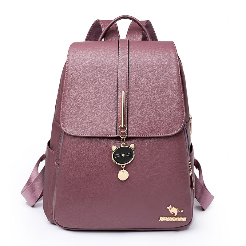 Outdoor Large Capacity New Casual Women's Soft Leather Backpack - Enfance-Heureuse