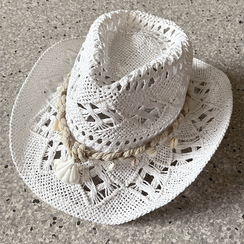 Bohemian Shell Straw Summer Beach Ethnic Style Hollow Sun Hat