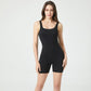 Summer Women's Ribbed Sleeveless Vest One-piece Shorts - Enfance-Heureuse