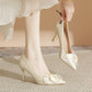 Wedding Shoes Stiletto High-end Applique High Heels - Enfance-Heureuse