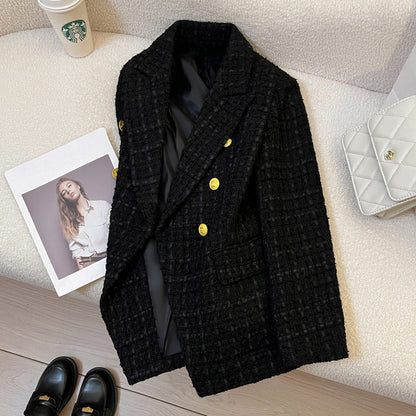 Black Tweed Suit Jacket Clothing High Sense - Enfance-Heureuse