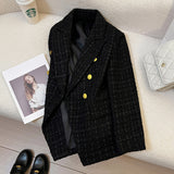 Black Tweed Suit Jacket Clothing High Sense - Enfance-Heureuse